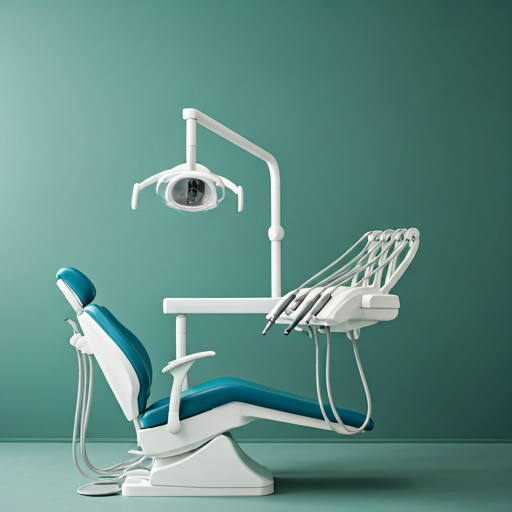 Modern dental chair and treatment setup